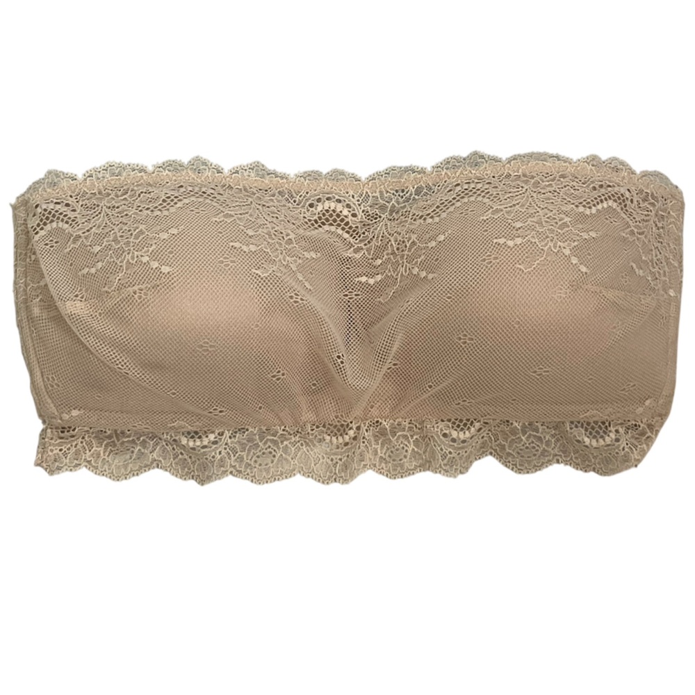 SPANX Lace Strapless Bandeau Bra in Nude